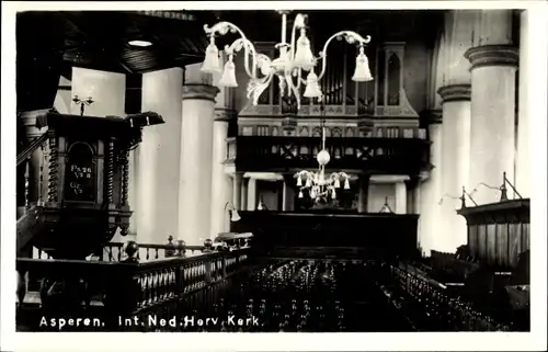 Ak Asperen Gelderland, Ned. Herv. Kerk, Interieur