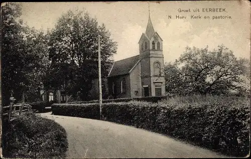 Ak Eerbeek Brummen Gelderland Niederlande, Ned. Herv. Kerk en Pastorie