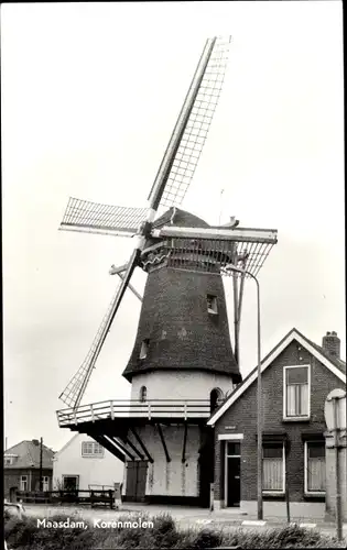 Ak Maasdam Südholland, Korenmolen