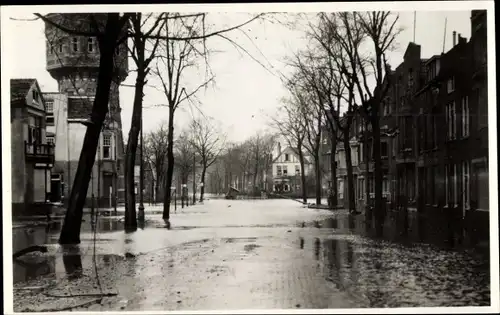 Ak Vlissingen Zeeland Niederlande, Badhuisstraat, Hochwasser