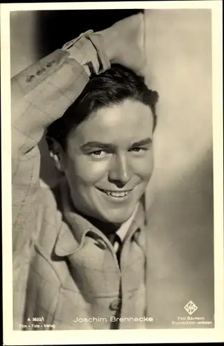 Ak Schauspieler Joachim Brennecke, Portrait, UFA Film, Film Foto Verlag A 3833/1