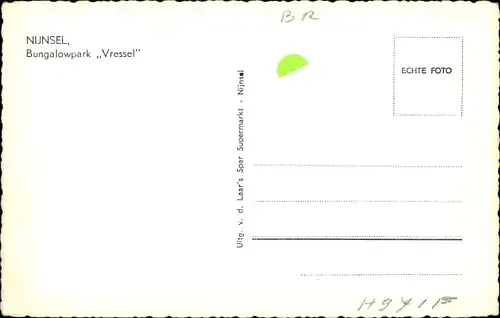 Ak Nijnsel Nordbrabant, Bungalowpark Vressel