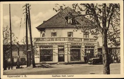 Ak Appenweier in Baden Schwarzwald, Kaufhaus, Tankstelle