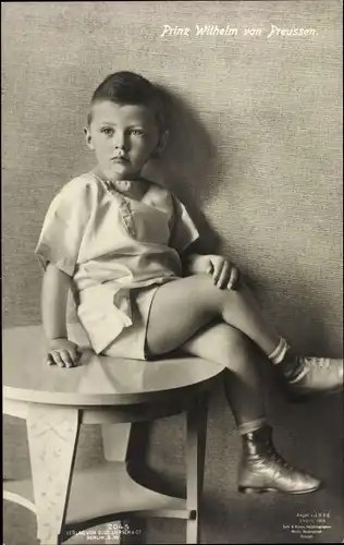 Ak Prinz Wilhelm von Preußen, Portrait