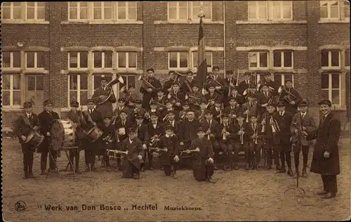 Ak Hechtel Eksel Flandern Limburg, Werk van Don Bosco, Muziekkorps