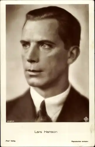 Ak Schauspieler Lars Hanson, Portrait