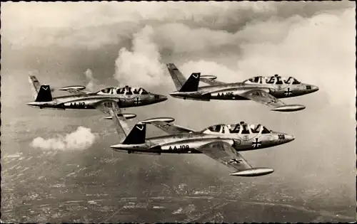 Ak Deutsche Militärflugzeuge, Düsentrainer Fouga-Magister, Bundeswehr