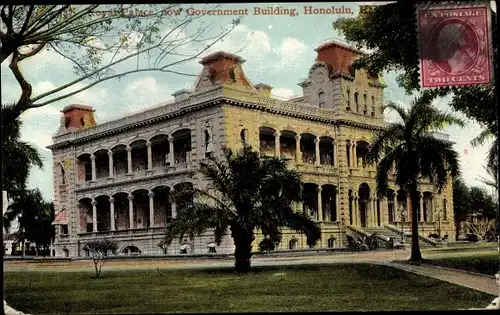 Ak Honolulu Hawaii USA, Royal Palace now Government Building