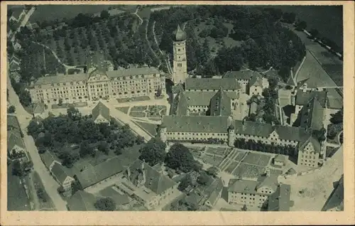 Ak Ursberg in Schwaben, Flugzeugaufnahme der Anstalt Ursberg
