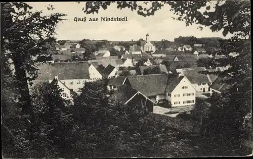 Ak Mindelzell Ursberg in Schwaben, Gesamtansicht