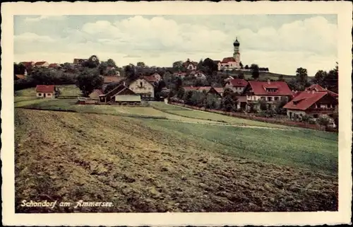 Ak Schondorf am Ammersee Oberbayern, Blick auf den Ort