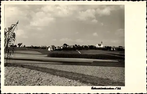 Foto Ak Schweitenkirchen Bayern, Ort im Hintergrund, Felder