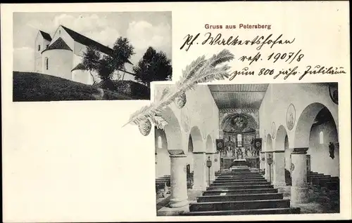 Ak Petersberg Erdweg in Oberbayern, Inneres der Kirche