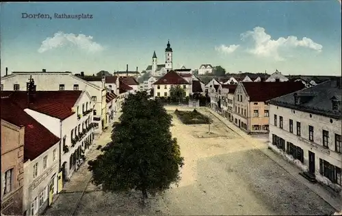 Ak Dorfen in Oberbayern, Rathausplatz