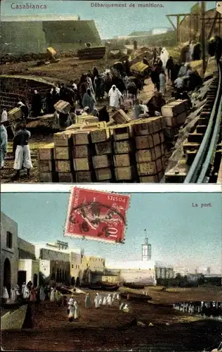 Ak Casablanca Marokko, Le Port, Debarquement de munitions
