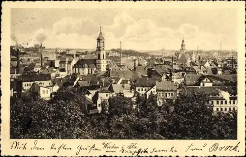 Ak Werdau in Sachsen, Panorama