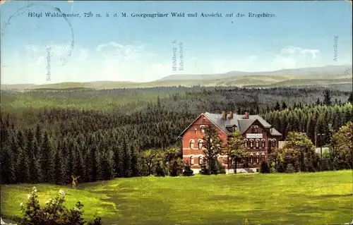 Ak Georgengrün Auerbach im Vogtland, Hotel Waldschuster, Erzgebirge