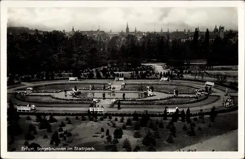 Ak Erfurt in Thüringen, Sorgebrunnen im Stadtpark