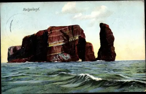 Ak Helgoland, Steilküste, Felsen