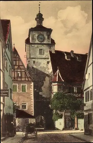Ak Rothenburg ob der Tauber Mittelfranken, Weißer Turm