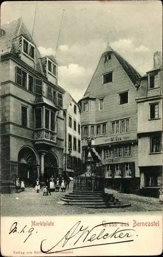 Ak Bernkastel Kues an der Mosel, Marktplatz