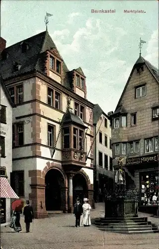 Ak Bernkastel Kues an der Mosel, Marktplatz, Geschäft Mayer