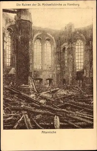 Ak Hamburg Mitte Neustadt, Die Ruine der St. Michaeliskirche, Altarnische