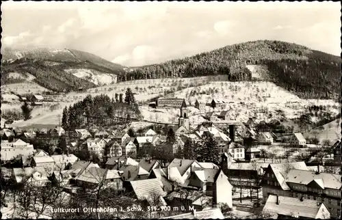 Ak Ottenhöfen im Schwarzwald, Panorama, Winter