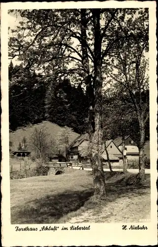 Ak Herzberg am Harz, Siebertal, Forsthaus Schluft