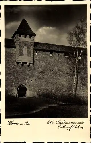 Ak Worms am Rhein, Alte Stadtmauer und Lutherpförtchen