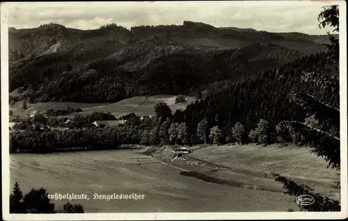 Ak Großholzleute Isny im Allgäu, Hengelesweiher, Panorama