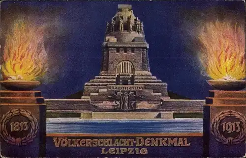 Ak Leipzig in Sachsen, Völkerschlacht-Denkmal 1813-1913