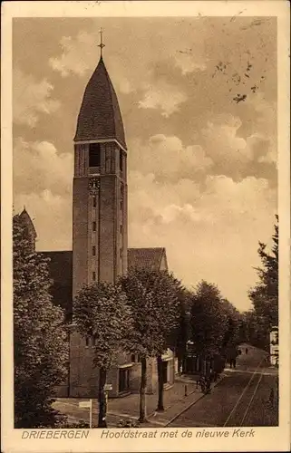 Ak Driebergen Utrecht Niederlande, Hoofdstraat met de nieuwe Kerk