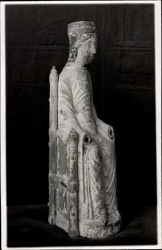 Foto Ak Finnland, Finlands Nationalmuseum, Madonna von Korpo, Statue