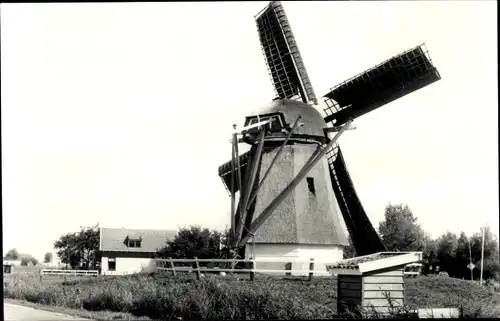 Ak Akersloot Nordholland Niederlande, Korenmolen De Oude Knegt