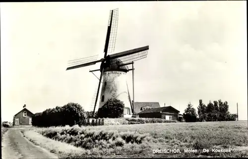 Ak Dreischor Zeeland, Molen de Koekoek