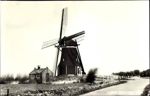 Ak 's Heer Abtskerke Zeeland, Molen