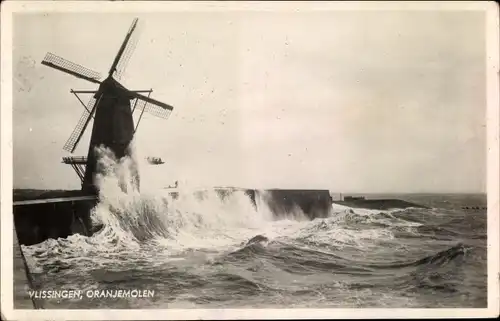 Ak Vlissingen Zeeland Niederlande, Oranjemolen