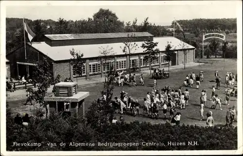 Ak Huizen Nordholland Niederlande, Flevokamp van de Algemene Bedrijfsgroepen Centrale