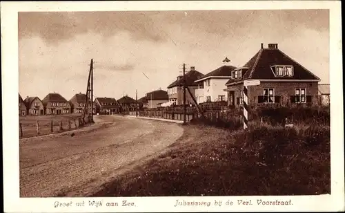 Ak Wijk aan Zee Beverwijk Nordholland Niederlande, Julianaweg bij de Verl. Voorstraat