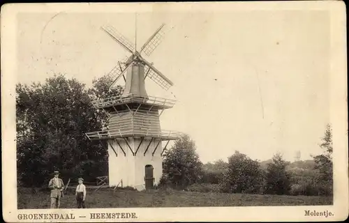 Ak Heemstede Nordholland, Groenendaal, Molentje