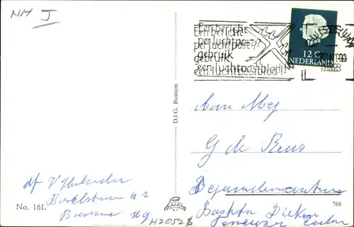 Ak Bussum Nordholland Niederlande, Huizerweg