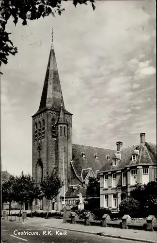 Ak Castricum Nordholland Niederlande, R. K. Kerk