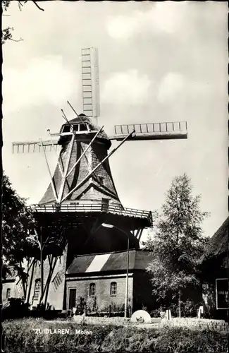 Ak Zuidlaren Drenthe Niederlande, Molen