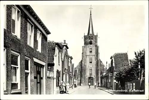 Ak Numansdorp Südholland Niederlande, Kerkstraat