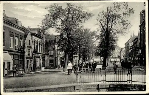 Ak Maassluis Südholland, Markt