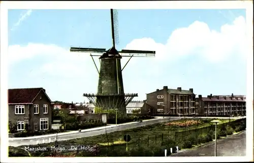 Ak Maassluis Südholland, Molen De Hoop, Windmühle