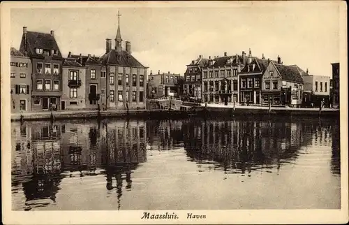 Ak Maassluis Südholland, Haven