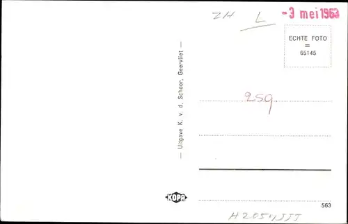 Ak Geervliet Südholland Niederlande, Oude Singel