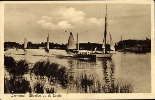Ak Warmond Südholland, Segelboot, Wasserpartie